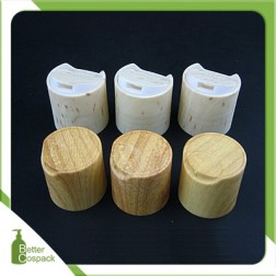 24mm 28mm cosmetic Wood Grain Plastic Pump disc cap  24mm 28mm cosmetic Wood Grain Plastic Pump disc cap