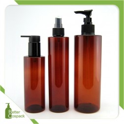 300ml 10oz amber color plastic round body lotion bottle  300ml 10oz amber color plastic round body lotion bottle